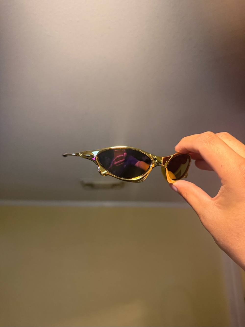 Gold Frame Tinted Oval Sunglasses - Women Accessories Oakley Oakleys